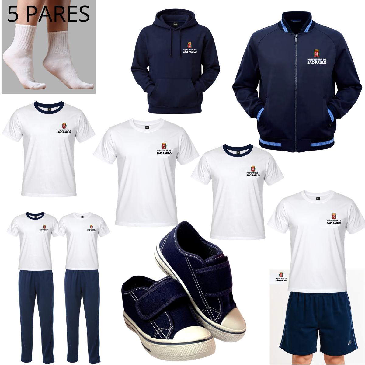 KIT UNIFORME ESCOLAR PMSP COMPLETO